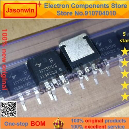 100% nuevo 50 unids/lote original MOSFET HY3008B TO-263 80V100A HY3008 Transistor