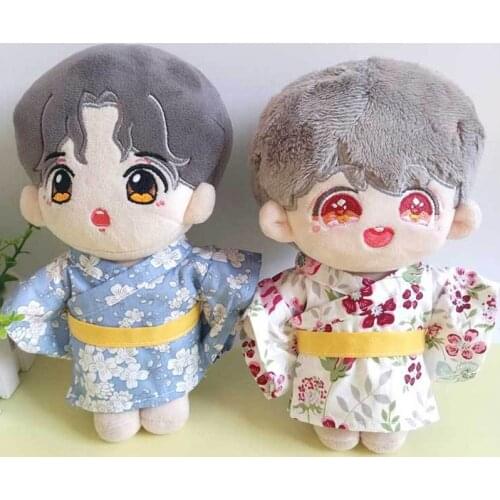 15cm 20cm Plush Doll Clothes Handmade Kimono Robe Baby Dolls Outfit Gift For Kpop BangtanBoy Idol Plushies Toys Accessories