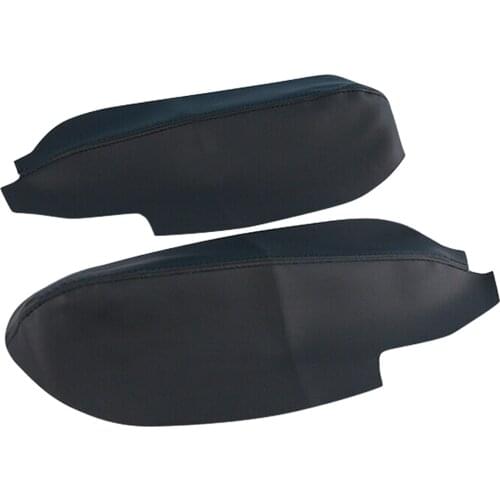 2Pcs/Set Car Front Door Panel Armrest Cover Black Microfiber Leather Fit For Acura TSX 2009 2010 2011 2012 2013 2014