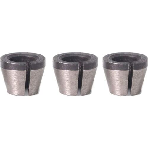 3Pcs High Precision 6mm 6.35mm 8mm Router Collet Chuck Adapter for Engraving Trimming Machine