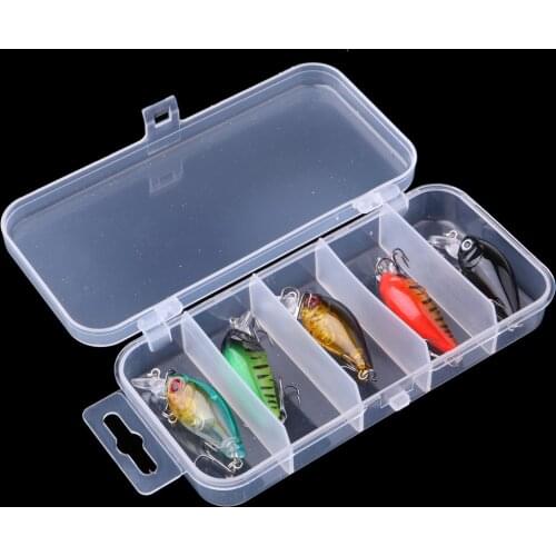 5Pcs Fishing Lures Crank Fish Tackle Hooks Baits Crankbait 4g 4.5cm/1.8inch