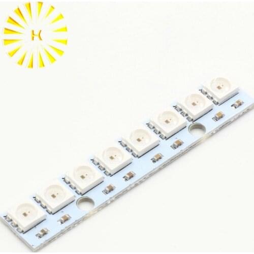 8 channel WS2812 5050 RGB LED lights development board