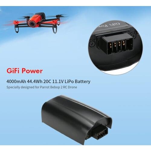 1/2pcs Lipo Battery 4000mah 11.1v High Capacity Rechargeable Battery Pack For Parrot Bebop 2 Drone Large Capacity Battery wb