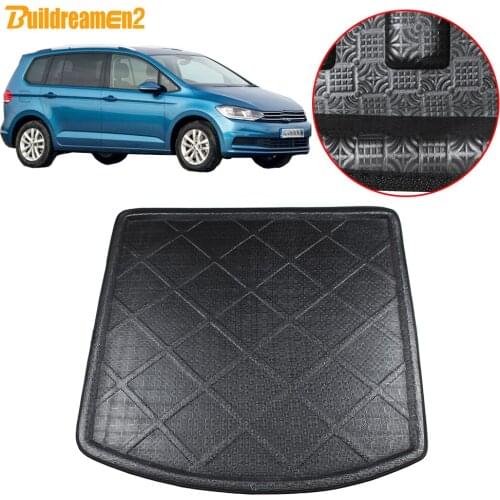 Buildreamen2 Car Trunk Mat Rear Floor Tray Boot Liner Carpet Cargo Luggage Pad Mud Styling For Volkswagen Touran 2004-2015
