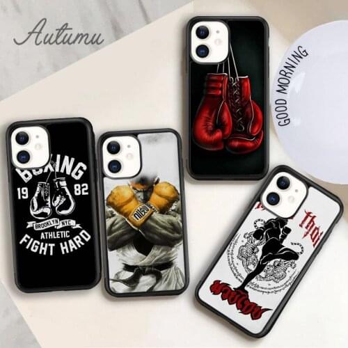 Muay Thai Fight Boxing Phone Case for iPhone 11 12 Pro Max mini X XR XS SE 2020 5 6S 7 8 Plus Samsung Galaxy S9 S10 Cover shell
