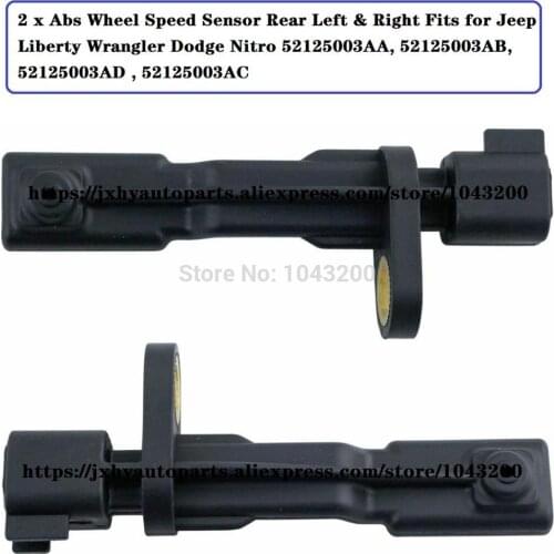Abs Wheel Speed Sensor Rear Left & Right For Jeep Liberty Wrangler Dodge Nitro 52125003AA, 52125003AB, 52125003AD , 52125003AC