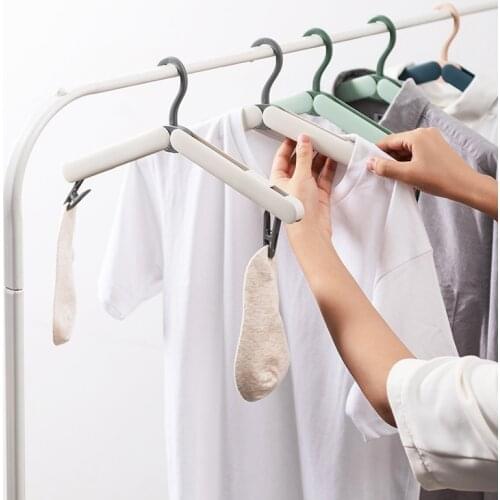 Travel Folding Hanger Portable Drying Storage Clip Socks Underwear Drying Hooks Storage Closet Wardrobe Clothes Rack Organizer