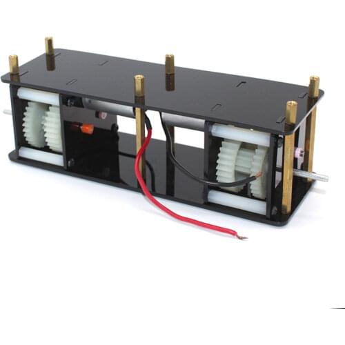 Double Output Shaft Tank Gearbox with 6 x 3mm Copper Columns 6V Large Torque Gearbox Motor for Tank, Four-wheel Drive Models