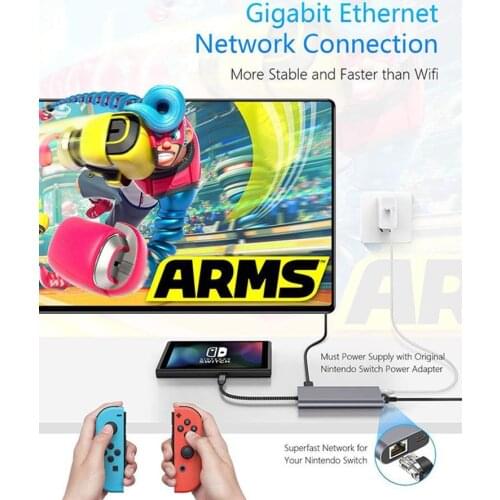 USB-C (USB3.1) Adapter for Nintendo Switch, MacBook Pro and More, with USB3.0, USB2.0, 4K HDMI USB-C Laptop Docking Station