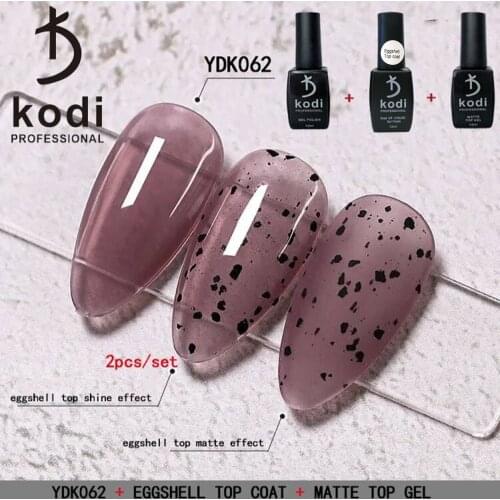 KODI Egg Effect Gel Nail Polish 12ml Colorful Varnishes For Nails Art Eggshell Hybrid Design Base And Top Coat For Gel Polish