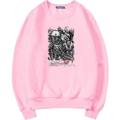 Hot Sale Anime Streetwear Attack on Titan Long Sleeve Casual Womens Hoody Graphic T Shirts Pullovers Spring Manga Pullovers
