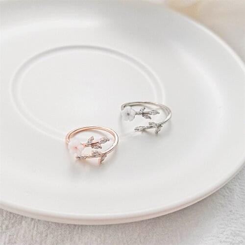 Flower Leaf Branch Ring Adjustable Twig Ring Jewelry gift idea Open Free size Knuckle Ring