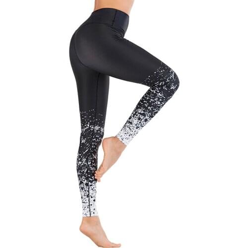 Slimming Women‘s Legging Yoga Pants Breathable Snowflake White Print Workout Leggings for Fittness Sports Clothing Yoga Leggings