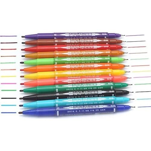 12 Colores Markers Pen Manga Art Supplies Marker Drawing Micron Fine Lettering Pen Caligraphy Architecture Tekenen Set Liner