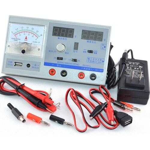 Mini DC Power Supply Adjustable Digital Regulated power 15V 3A Dual display for all cell phone repair have multimeter functions