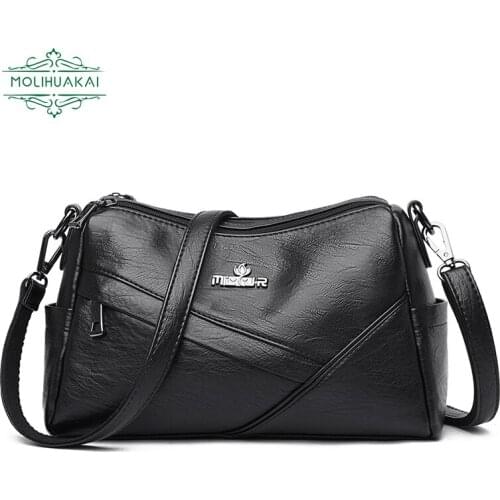 MoLiHuaKai2021 New Series Brand Designer Bag Womens Shoulder Bag Soft Leather PU Leather Fashion Girl Shopping Bag Trendy Style