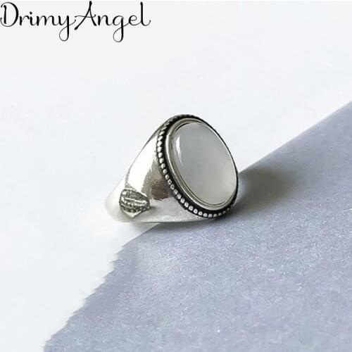 Charming Boho Korean Open Adjustable Size Opal Rings for Women Wedding Ring Jewelry Valentines Day GIFT