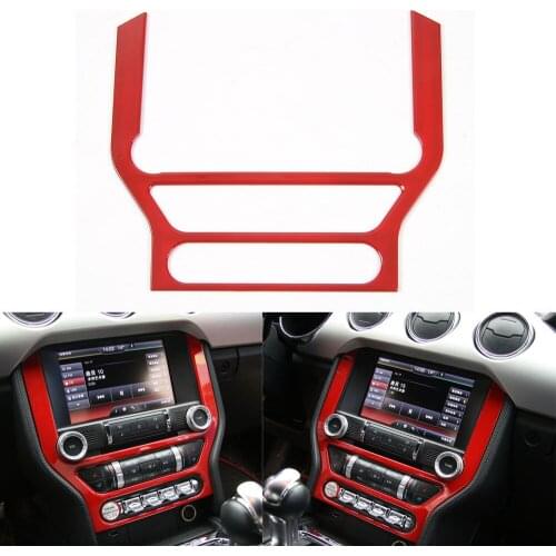 ABS Car Console Dashboard Panel Frame GPS Navigation Cover Trim For Ford Mustang 2015