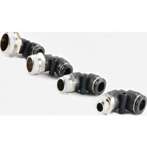 Air pipe connector pneumatic quick fitting elbow thread pneumatic quick plug PL4 / 6 / 8 / 10 / 12mm cylinder 8-02