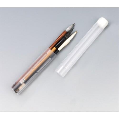 Adjustable Pen Holder Plastic Student Supplies Transparent Portable Ultra-thin Pen Holder Pencil Case Stationery Storage Bag