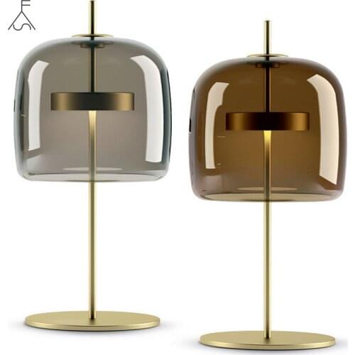 Nordic Modern Led Desk Lamps Simple Library Living Room Bedroom Bedside Desk Lights Creative Designer Glass Table Lamps Decor