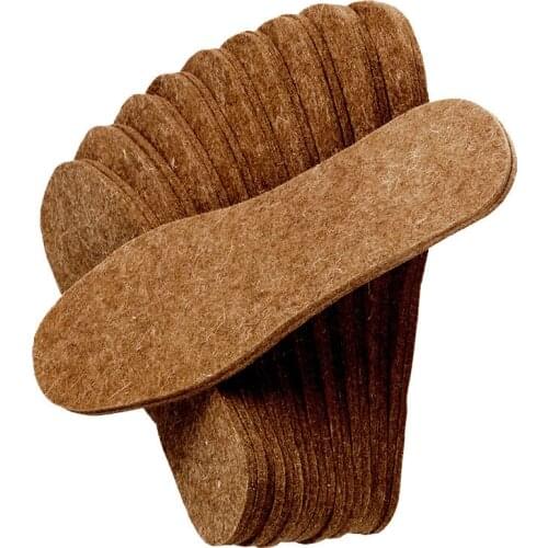 High Quality Winter Warm Wool Felt Insoles For Shoes Men Women Children Kids Insole Pad Thicken Soft Breathable Shoe Pad Inserts