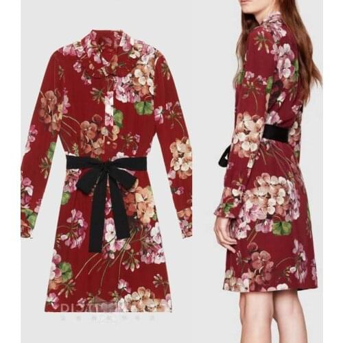 Spring and Summer Digital Printing fabric G Brand Polyester Textile Fabric for Dress Shirt High Fashion Custom Sewing Material