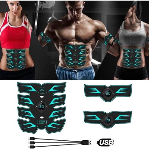 Gym Muscle Electro Stimulator EMS Electrostimulator Abdominal Electric Massager Training Apparatus Fitness Machine Building Body