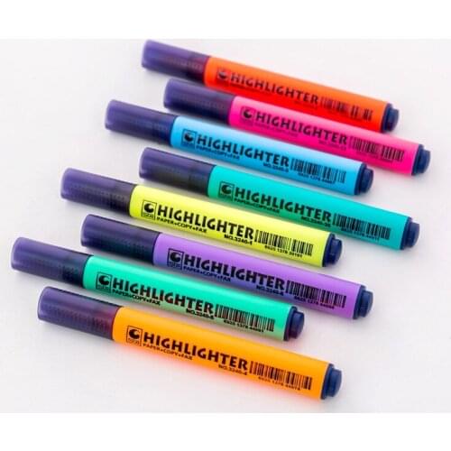 8 Pcs Japanese Style Students Use Triangle Stick Highlighter Base for Markers Metalic Marker Pens