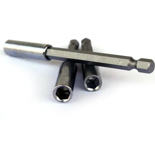 1/4" Hex Rod Shank Long Handle Screwdriver Tip Holder 3Pc Extension Bit Set Extensions Quick Change Hand Tool Socket