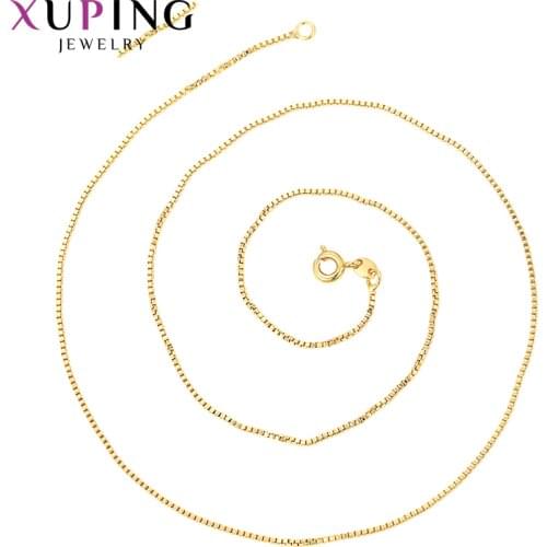 Xuping Temperament Jewelry European Style Necklace Light Yellow Gold Color Plated for Women Party Gifts 45291