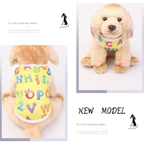 Pet Dogs Vest Spring Summer Pets Clothes Fruit Printed Pet Dog T-shirt Puppy Clothing Puppy Clothing Dog Clothing
