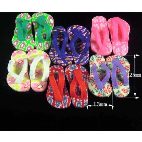 Julie Wang 10/20/30PCS Randomly Mix Flip Flops Charms Pendant Key Chain Polymer Clay Phone Decor Jewelry Making Accessory