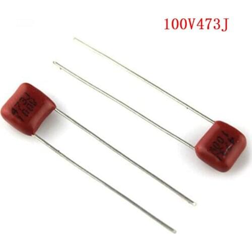 10PCS 100V473J 0.047UF 47NF Pitch 5mm 100V 473 CBB Polypropylene film capacitor