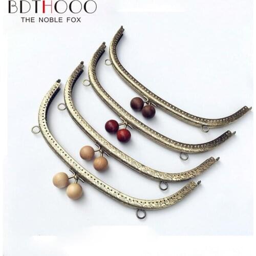 10pcs 24.5cm Metal Purse Frame Clasp Handles for Coin Purses Clutch Handbag Accessories Bags Making Kiss Clasp Lock Bronze
