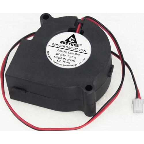 2 Pcs Gdstime DC 12V Ball Bearing 6cm Radiator 60mm x 28mm Exhaust Blower Cooling Fan 60x28mm 6028