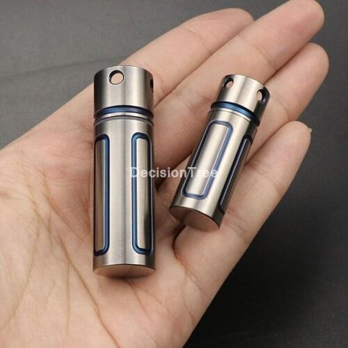 2021 waterproof aluminum pill box case bottle cache drug holder container keychain medicine box outdoor pill case pillbox