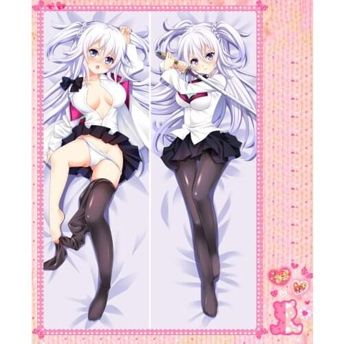Anime Cartoon Gakusen Toshi Asterisk Double-Sided Bolster Hugging Pillow Case Pillow Cover Pillowcase Peach Skin 2 Way No.58046