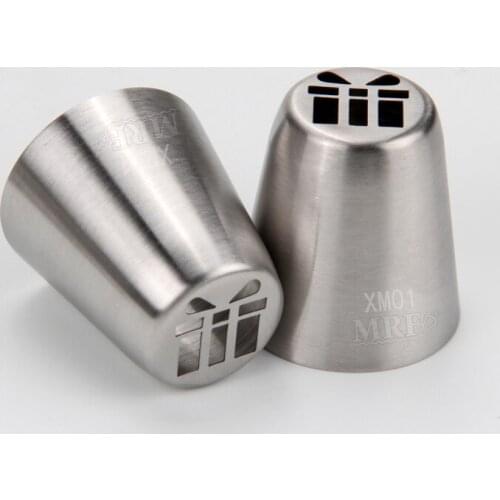 Free Shipping Stainless Steel 18/8 Pastry Pipin Nozzle Cake Decorating X-Mas Icing Tips #XM01