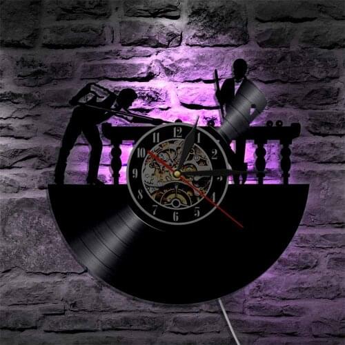 Billiard Balls LED Wall Clock Pool Snooker Sports Vinyl Record Wall Clock Modern Design Unique Pool Billiards Snooker Room Decor