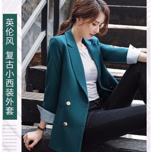 Blazer Women Spring and Autumn Suit Coat Female Loose-Fitting Casual Suit Veste Femme