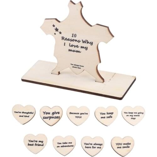 Handmade Wooden Mothers day Decorations 10 Reasons Why I Love My Mum Sign Women Ladies Wife Anniversary Gift Home Decor
