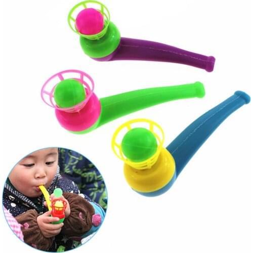 Kids Children Blowing Ball Toy Funny Colorful Kids Sport Blowing Toy Fillers Pipe Ball Game Birthday Gifts Sport Toy