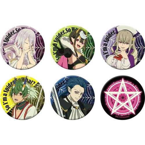 So I'm a Spider, So What? Kumo Desu ga, Nani ka? Kumoko Sophia Keren Ariel Anime Metal Badge Brooch Pins