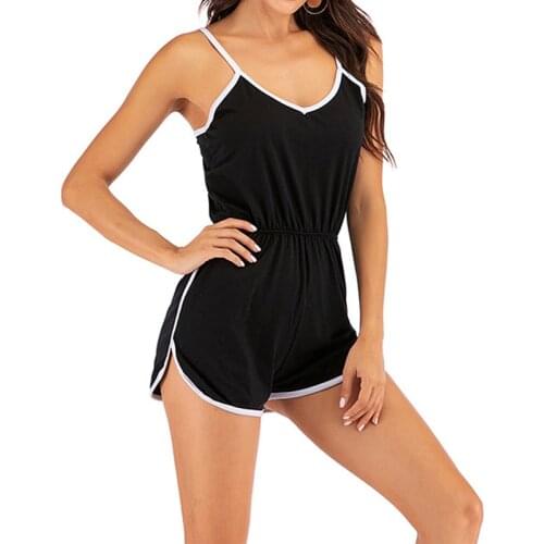 Sexy Sleepwear Playsuit onsie Pyjamas Nightwear Jumpsuit Sleepwear Pajamas Homewear For Adults Women Casual Summer Exercise Wear