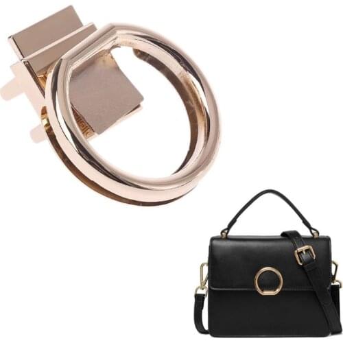 Round Shape Metal Clasp Turn Lock Twist Lock Hardware For DIY Handbag Bag Purse