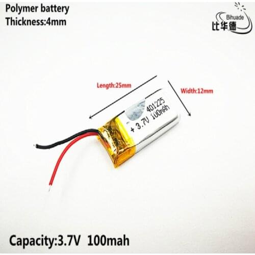 Liter energy battery Good Qulity 3.7V,100mAH,401225 Polymer lithium ion / Li-ion battery for TOY,POWER BANK,GPS,mp3,mp4