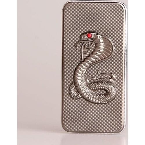 Cobra Slide Metal Windproof Butane Gas Lighter Cigarette Accessories Stainless Steel