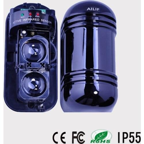 Perimeter 60m Active detector distance 2 beam infrared alarm system sensor for Barrier Detector Window Outdoor Intrusion Alarm