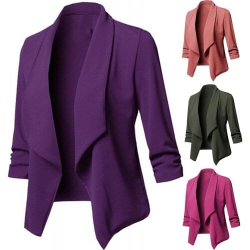 Women Long Sleeve Formal Blazer Jackets Cardigan Office Lady Work Fit Slim Suit Business Autumn Outerwear blazer